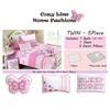 Cozy Line Home Fashions Cute Pink Butterfly Stripe Hearts 100% Cotton Soft Bedding Quilt Set, Coverlet, Bedspread (Twin - 5 Piece) view 2