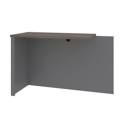 Bestar Prestige + 40W Return Table in Bark Grey/Slate