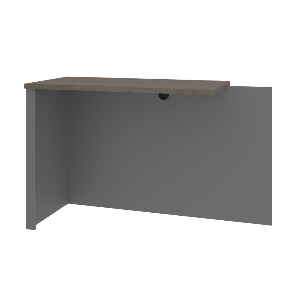 Bestar Prestige + 40W Return Table in Bark Grey/Slate