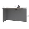 Bestar Prestige + 40W Return Table in Bark Grey/Slate view 2