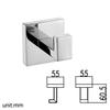 Spatium Design Modern Square Polished Chrome Bathroom Accessory Set view 2
