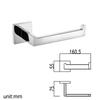 Spatium Design Modern Square Polished Chrome Bathroom Accessory Set view 3
