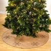 SARO LIFESTYLE Jeweled Collection Beaded Snowflake Design Tree Skirt, 72", Natural view 2
