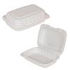 [100 Pack] 9x6 Eco Friendly Clam Shell Take Out Food Container - Mineral Filled Polypropylene, Tree Free - Hoagie Burrito Bowl, Microwavable, Bidodegradable, Recyclable, Heavy Duty, MFFP (9x6 inches) view 1