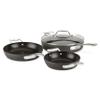 All-Clad Essentials Hard Anodized Nonstick Sauce Pan Set 4 Piece, 8, 10.25 Inch, 4 Quart Oven Broiler Safe 500F Pots and Pans, Cookware Black view 1