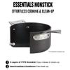 All-Clad Essentials Hard Anodized Nonstick Sauce Pan Set 4 Piece, 8, 10.25 Inch, 4 Quart Oven Broiler Safe 500F Pots and Pans, Cookware Black view 2