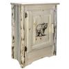 Montana Woodworks Montana Collection Accent Cabinet with Laser Engraved Bear Design, Right Hinged, Ready to Finish view 1