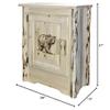 Montana Woodworks Montana Collection Accent Cabinet with Laser Engraved Bear Design, Right Hinged, Ready to Finish view 2