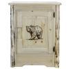 Montana Woodworks Montana Collection Accent Cabinet with Laser Engraved Bear Design, Right Hinged, Ready to Finish view 3
