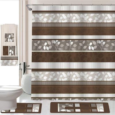 Daniel's Bath & Beyond 18Pc Banded Rochelle Brown