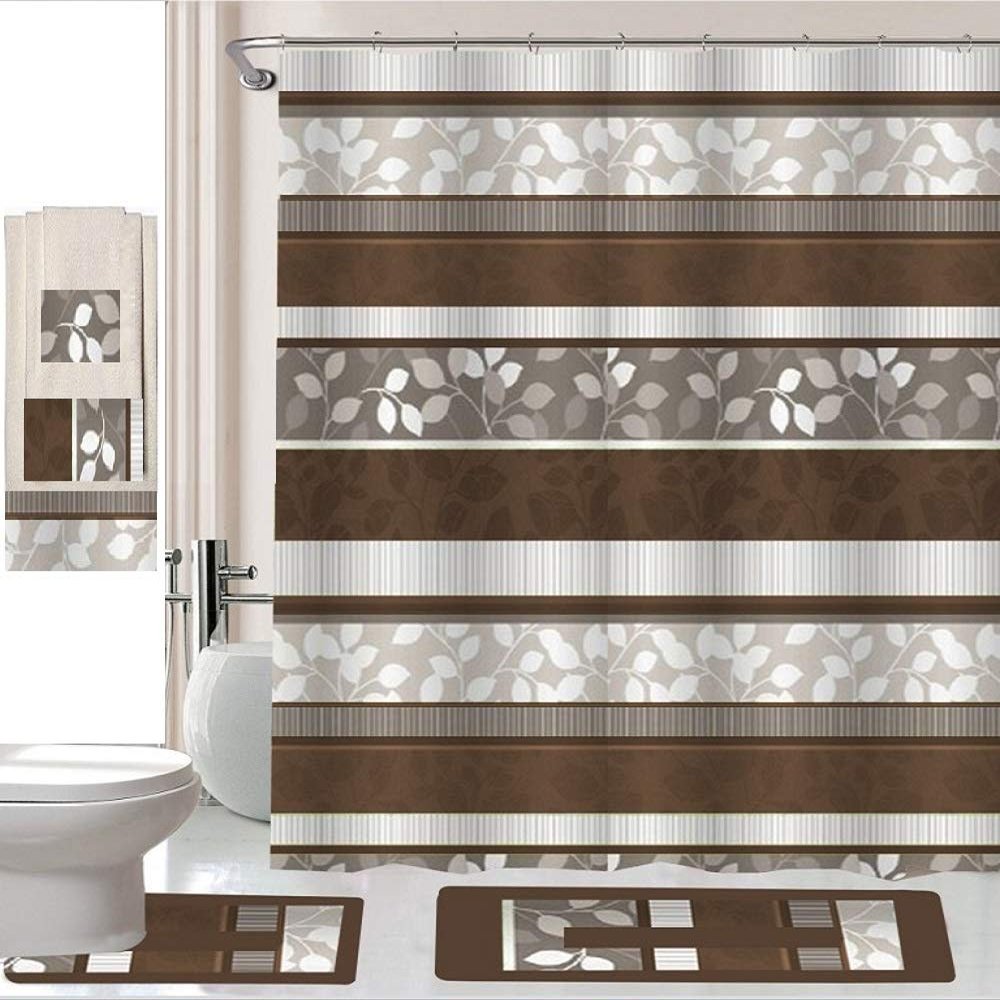 Daniel's Bath & Beyond 18Pc Banded Rochelle Brown