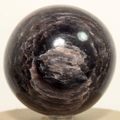 2.6" 415g Reddish Orange Deep Blue Jade Sphere Polished Natural Sparkling Gemstone Crystal Mineral Ball - India + Stand