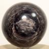 2.6" 415g Reddish Orange Deep Blue Jade Sphere Polished Natural Sparkling Gemstone Crystal Mineral Ball - India + Stand view 1