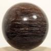 2.6" 415g Reddish Orange Deep Blue Jade Sphere Polished Natural Sparkling Gemstone Crystal Mineral Ball - India + Stand view 3