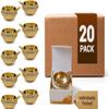 SATVIK 20 Pc Indian Pooja Kuber Diya for Diwali Decoration. Handmade Oil Lamp with Golden Engraved Made of Brass Metal. Vilakku for Puja Pooja. Traditional Indian Deepawali Housewarming Gift Items view 1
