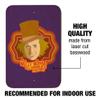 Willy Wonka and The Chocolate Factory Willy Wonka Home Business Office Sign view 2
