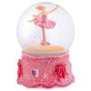 Elanze Designs Dancing Ballerina Rotating 100MM Sturdy Wind Up Musical Glitter Water Snow Globe Tabletop Dresser Nightstand Figurine Decoration Plays Tune Swan Lake view 1