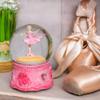 Elanze Designs Dancing Ballerina Rotating 100MM Sturdy Wind Up Musical Glitter Water Snow Globe Tabletop Dresser Nightstand Figurine Decoration Plays Tune Swan Lake view 2