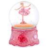 Elanze Designs Dancing Ballerina Rotating 100MM Sturdy Wind Up Musical Glitter Water Snow Globe Tabletop Dresser Nightstand Figurine Decoration Plays Tune Swan Lake view 4
