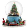 Elanze Designs Christmas Tree Village Sturdy Musical Glitter Water Snow Globe Tabletop Figurine Decoration and Moving Train - Plays Tune We Wish You A Merry Christmas view 4