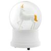 Elanze Designs Pearl White Unicorn 100MM Sturdy Wind Up Musical Glitter Water Snow Globe Tabletop Dresser Nightstand Figurine Decoration Plays Tune The Unicorn view 4