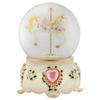 Elanze Designs Rose Garland Horse and Carousel 100MM Sturdy Wind Up Musical Glitter Water Snow Globe Tabletop Dresser Nightstand Figurine Decoration Plays Tune Carousel Waltz view 1