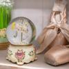 Elanze Designs Rose Garland Horse and Carousel 100MM Sturdy Wind Up Musical Glitter Water Snow Globe Tabletop Dresser Nightstand Figurine Decoration Plays Tune Carousel Waltz view 2