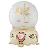 Elanze Designs Rose Garland Horse and Carousel 100MM Sturdy Wind Up Musical Glitter Water Snow Globe Tabletop Dresser Nightstand Figurine Decoration Plays Tune Carousel Waltz view 4