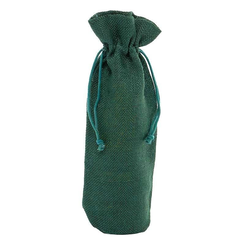 10ea - 6 X 3-1/2 X 14 Forest Jute Wine Bags