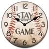 Baseball 5 Wall Clock | Ultra Quiet Quartz Mechanism | Hand Made in USA Beautiful Crisp Lasting Color | Comes in 8 Sizes | 18-Inch view 1