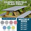 Sorfey Picnic Table Cover with Bench Covers -Fitted with Elastic, Vinyl with Flannel Back, Fits for Table 28"x 72" Rectangle,Water Proof, Checked Blue Design view 3
