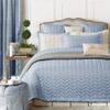 Icegrey Quilted Bedspread Coverlet Set Full Queen Bedding Quilt Blue 3-Pieces Full/Queen 78x90 view 1
