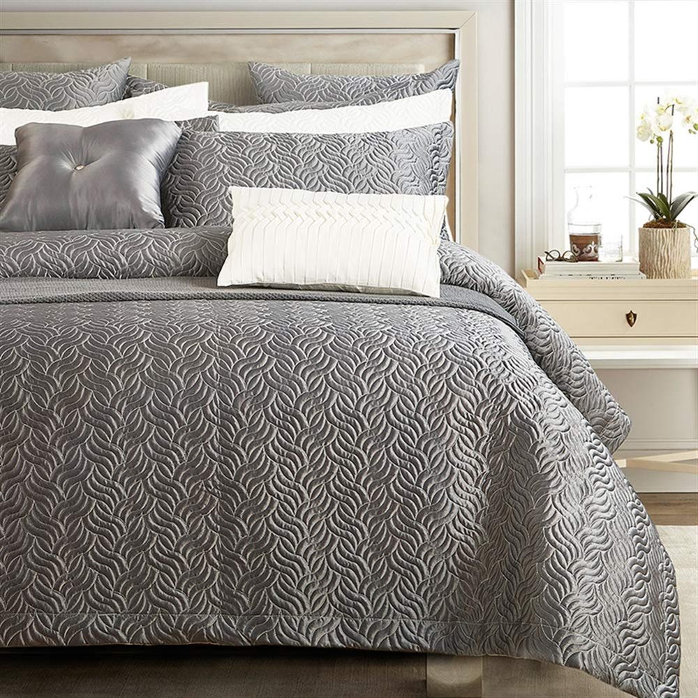 Icegrey Bedspread Coverlet Set Comforter Bedding Quilt Set Grey 1-Piece nia King 95x102