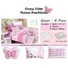 Cozy Line Home Fashions Cute Pink Butterfly Stripe Hearts 100% Cotton Soft Bedding Quilt Set, Coverlet, Bedspread (Queen - 6 Piece) view 2