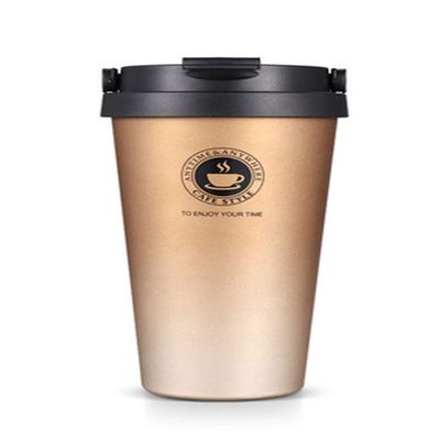 304 Stainless Steel Coffee Cup Hand-held Double-layer Vacuum Insulation Cup Car Portable Water Cup Gift Cup