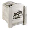 Montana Woodworks Homestead Collection Magazine Rack with Laser Engraved Moose Design, 18" L x 14" W x 16" H, Ready to Finish view 1
