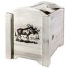 Montana Woodworks Homestead Collection Magazine Rack with Laser Engraved Moose Design, 18" L x 14" W x 16" H, Ready to Finish view 3