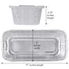 PLASTICPRO [3 Lb 50 Pack Disposable Loaf Pans Aluminum Tin Foil Meal Prep Bakeware - Cookware Perfect for Baking Cakes, Bread, Meatloaf, Lasagna 3 Pound 11'' X 5'' X 2.75'' view 2