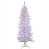 Vickerman 6.5' x 30" Artificial White Boise Pine Tree 200 Clear Lights, Metal Stand view 1