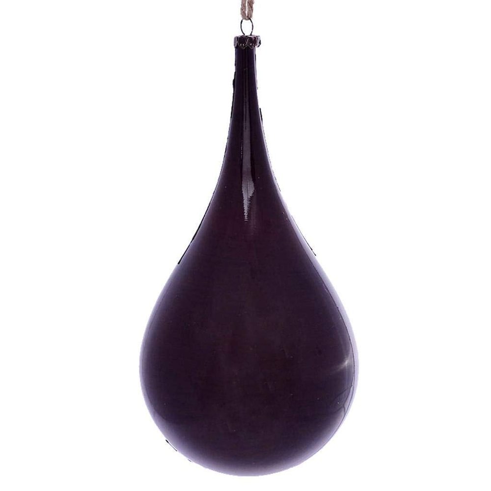 4 Burgundy Wood Grain Teardrop Orn 2/Bg
