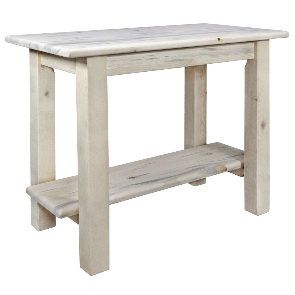 Montana Woodworks Homestead Collection Console Table with Shelf, Ready to Finish