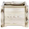 Montana Woodworks Montana Collection Magazine Rack with Laser Engraved Elk Design, 18" L x 14" W x 16" H, Ready to Finish view 4