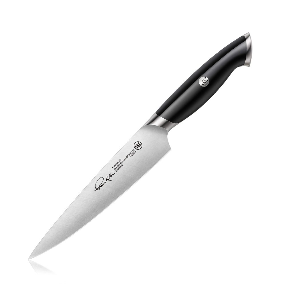 Cangshan Thomas Keller Signature Collection Swedish Powder Steel Forged, 7-Inch Utility Knife, Black