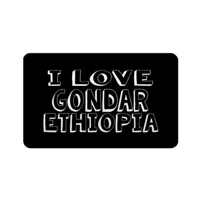 Makoroni - I LOVE GONDAR, ETHIOPIA Rectangle Magnet, 2"x3" Refrigerator Magnet, DesN6