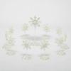CraftBuddyUS Three Diamante Silver Jewelled Snowflake Wedding, Party Name Card Holder (Short) view 2
