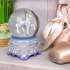 Elanze Designs Purple Floral Horse and Carousel 100MM Sturdy Wind Up Musical Glitter Water Snow Globe Tabletop Dresser Nightstand Figurine Decoration Plays Tune Carousel Waltz view 2