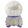 Elanze Designs Purple Floral Horse and Carousel 100MM Sturdy Wind Up Musical Glitter Water Snow Globe Tabletop Dresser Nightstand Figurine Decoration Plays Tune Carousel Waltz view 4