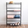 Advantus FlipShelf Four-Shelf Unit, 26.5w x 12d x 43h, Black view 2