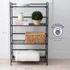 Advantus FlipShelf Four-Shelf Unit, 26.5w x 12d x 43h, Black view 3
