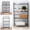 Advantus FlipShelf Four-Shelf Unit, 26.5w x 12d x 43h, Black view 4